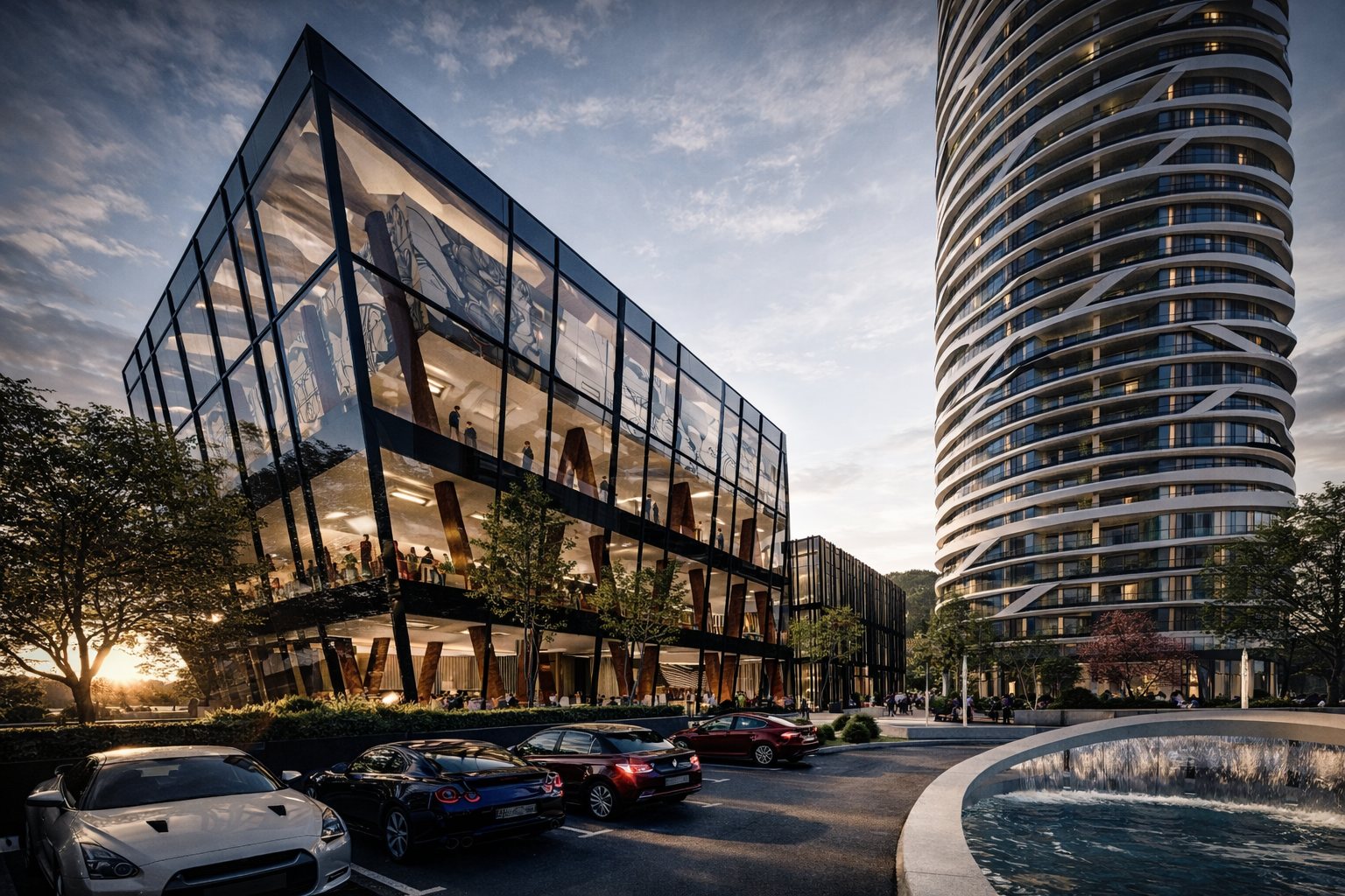 Europe Square projekat u večernjem prikazu